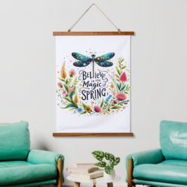 De magie van de lente bloemen hangend wandkleed