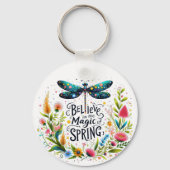 De magie van de lente bloemen sleutelhanger (Voorkant)