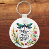 De magie van de lente bloemen sleutelhanger (Voorkant)