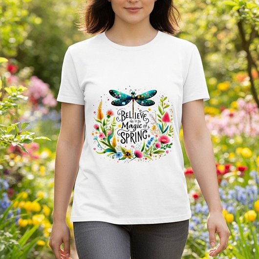 De magie van de lente bloemen t-shirt
