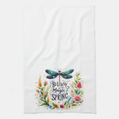 De magie van de lente bloemen theedoek (Verticaal)