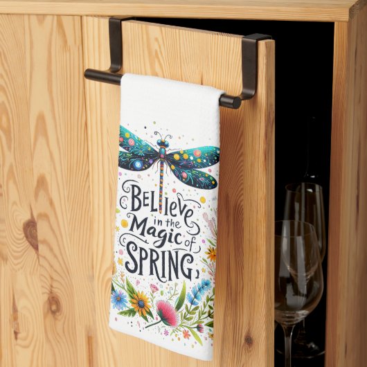 De magie van de lente bloemen theedoek (Derde Gevouwen)