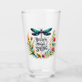 De magie van de lente bloemrijk glas (Voorkant)