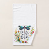 De magie van de lente bloemrijk handdoek (Handdoek)