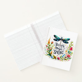 De magie van de lente bloemrijk notitieboek