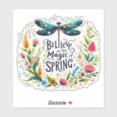 De magie van de lente bloemrijk sticker (Vel)