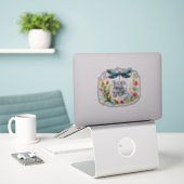 De magie van de lente bloemrijk sticker (Laptop op bureau)
