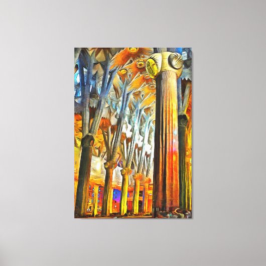 De magie van de Sagrada Familia Canvas Afdruk (Voorkant)