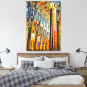 De magie van de Sagrada Familia Canvas Afdruk (Insitu (Slaapkamer))