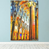 De magie van de Sagrada Familia Canvas Afdruk (Insitu (Houten vloer))