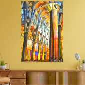 De magie van de Sagrada Familia Canvas Afdruk (Insitu (Woonkamer))
