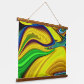 De Magie van de Zomer, Abstracte 3D Kunst Hangend Wandkleed (Gebogen)
