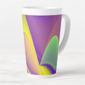 De Magie van de Zomer, Abstracte 3D Kunst Latte Mok (Rechterhoek)