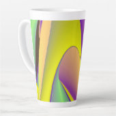 De Magie van de Zomer, Abstracte 3D Kunst Latte Mok (Linkerhoek)