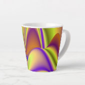 De Magie van de Zomer, Abstracte 3D Kunst Latte Mok (Rechterhoek)