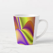 De Magie van de Zomer, Abstracte 3D Kunst Latte Mok (Rechts)
