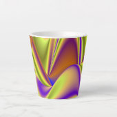 De Magie van de Zomer, Abstracte 3D Kunst Latte Mok (Voorkant)