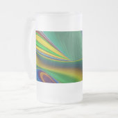 De Magie van de Zomer, Abstracte 3D Kunst Matglas Bierpul (Voorkant links)