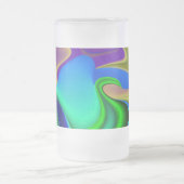 De Magie van de Zomer, Abstracte 3D Kunst Matglas Bierpul (Center)