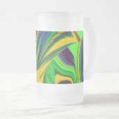 De Magie van de Zomer, Abstracte 3D Kunst Matglas Bierpul (Voorkant rechts)