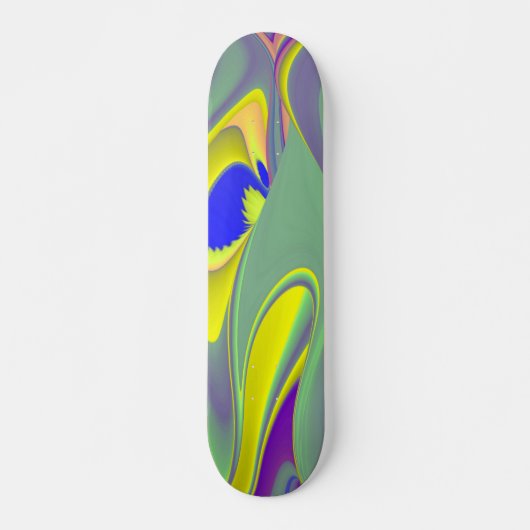 De Magie van de Zomer, Abstracte 3D Kunst Persoonlijk Skateboard (Voorkant)