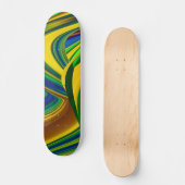 De Magie van de Zomer, Abstracte 3D Kunst Persoonlijk Skateboard (Voorkant)