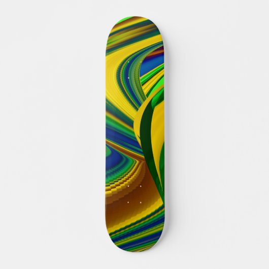De Magie van de Zomer, Abstracte 3D Kunst Persoonlijk Skateboard (Voorkant)