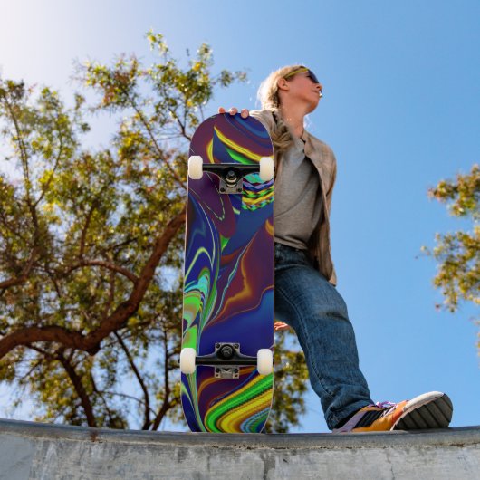 De Magie van de Zomer, Abstracte 3D Kunst Persoonlijk Skateboard (Buiten 1)