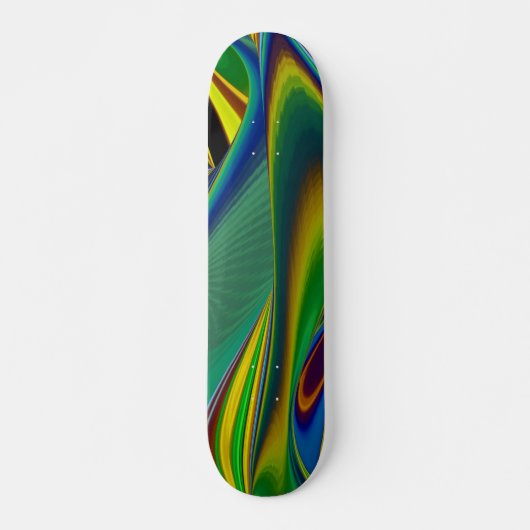 De Magie van de Zomer, Abstracte 3D Kunst Persoonlijk Skateboard (Voorkant)