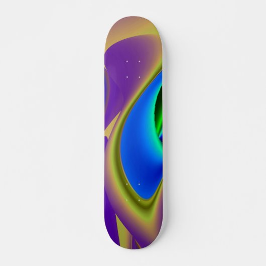 De Magie van de Zomer, Abstracte 3D Kunst Persoonlijk Skateboard (Voorkant)