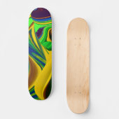 De Magie van de Zomer, Abstracte 3D Kunst Persoonlijk Skateboard (Voorkant)