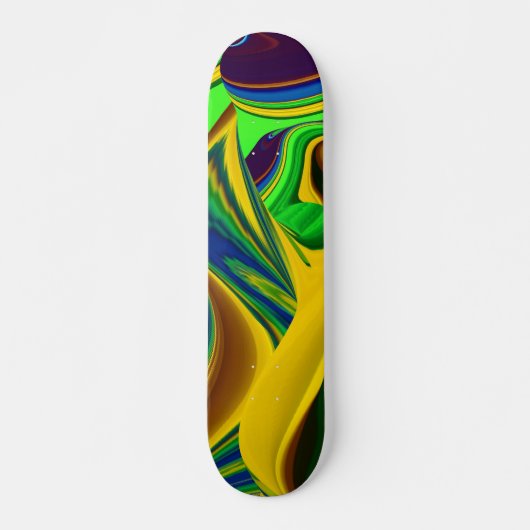 De Magie van de Zomer, Abstracte 3D Kunst Persoonlijk Skateboard (Voorkant)