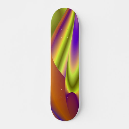 De Magie van de Zomer, Abstracte 3D Kunst Persoonlijk Skateboard (Voorkant)