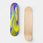 De Magie van de Zomer, Abstracte 3D Kunst Persoonlijk Skateboard (Voorkant)