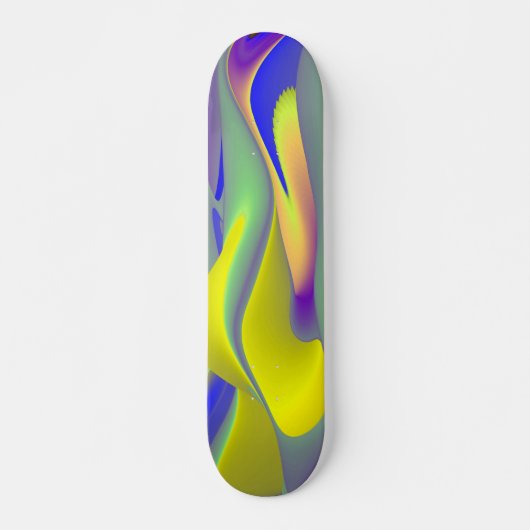 De Magie van de Zomer, Abstracte 3D Kunst Persoonlijk Skateboard (Voorkant)