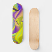 De Magie van de Zomer, Abstracte 3D Kunst Persoonlijk Skateboard (Voorkant)