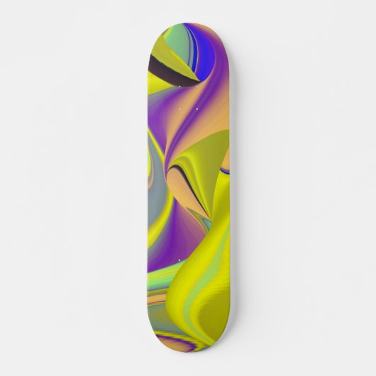 De Magie van de Zomer, Abstracte 3D Kunst Persoonlijk Skateboard (Voorkant)