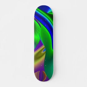 De Magie van de Zomer, Abstracte 3D Kunst Persoonlijk Skateboard