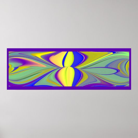 De Magie van de Zomer, Abstracte 3D Kunst Poster (Voorkant)