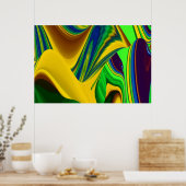 De Magie van de Zomer, Abstracte 3D Kunst Poster (Keuken)