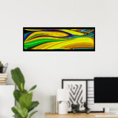 De Magie van de Zomer, Abstracte 3D Kunst Poster (Thuiskantoor)