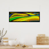 De Magie van de Zomer, Abstracte 3D Kunst Poster (Keuken)