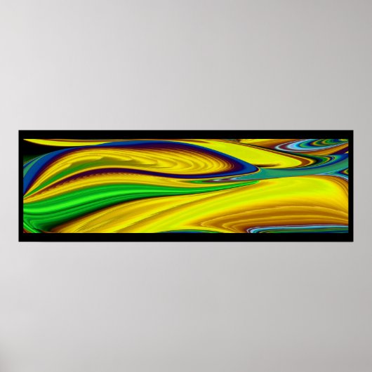 De Magie van de Zomer, Abstracte 3D Kunst Poster (Voorkant)