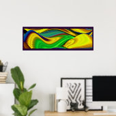 De Magie van de Zomer, Abstracte 3D Kunst Poster (Thuiskantoor)