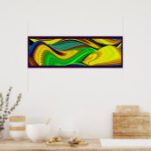De Magie van de Zomer, Abstracte 3D Kunst Poster (Keuken)