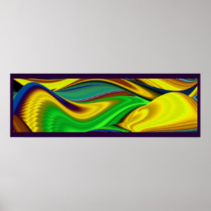 De Magie van de Zomer, Abstracte 3D Kunst Poster