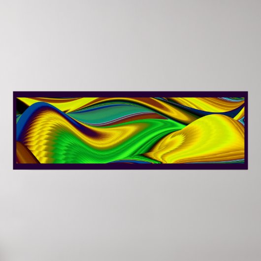 De Magie van de Zomer, Abstracte 3D Kunst Poster (Voorkant)
