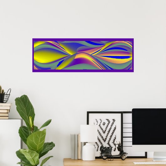 De Magie van de Zomer, Abstracte 3D Kunst Poster (Thuiskantoor)