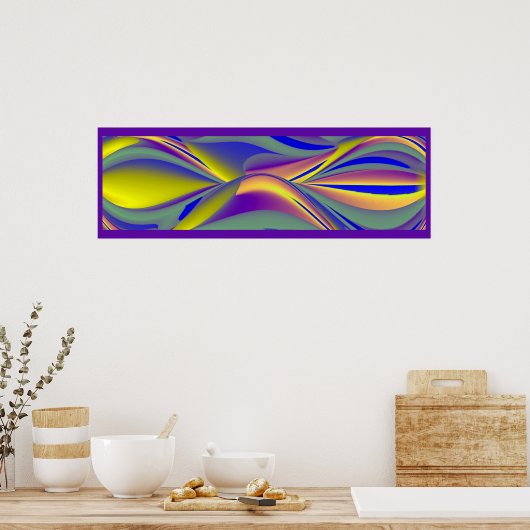 De Magie van de Zomer, Abstracte 3D Kunst Poster (Keuken)
