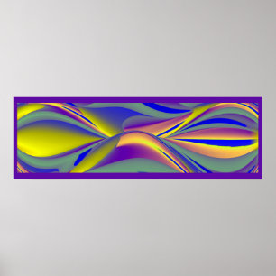 De Magie van de Zomer, Abstracte 3D Kunst Poster